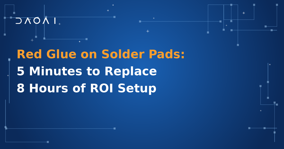 Red Glue on Solder Pads: 5 Minutes to Replace 8 Hours of ROI Setup